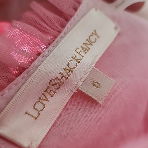 LoveShackFancy Romia Millennial Pink Ombre Hand Dye Size 0 Dress - Picture 4 of 14